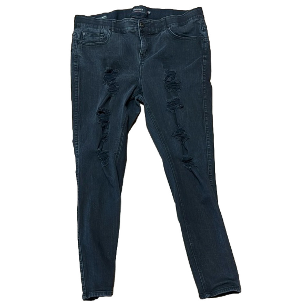 Bombshell Skinny Premium Stretch High-Rise Destructed Jean Size 20R